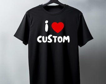 Camiseta personalizada "Te amo", camiseta personalizada "Te amo", camiseta personalizada "Te amo", regalo personalizado para San Valentín, camiseta personalizada "Te amo", camiseta "Te amo"