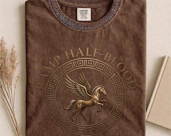 Comfort Colors® Camp Half Blood Shirt, Camping Shirt, Percy Jackson Shirt, Half Blood Chronicles Branches Shirt, Halfblood Shirt, Horse Tee