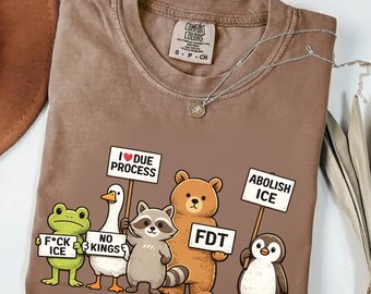 Comfort Colors®Defund ICE Protest Shirt,Cute Animals Protest Tee,Abolish ICE Graphic Shirt,Equal Rights Activist Shirt,Political Protest tee