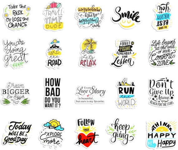 Motivational Stickers for Teens, Students, Teachers and Employees