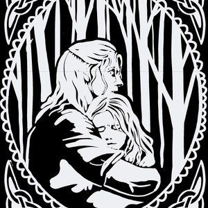 Geralt and Ciri Witcher Bubble free sticker | Witcher fanart | Geralt of Rivia | Law of Suprise