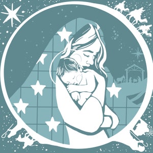 The Birth of Jesus Wall Art | Christian Wall Art | Modern Christian Art