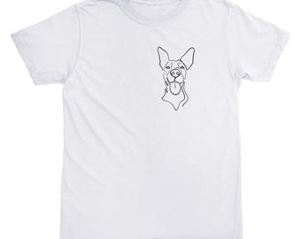 Single-Line Custom Pet Portrait T-Shirt