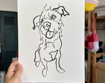 Custom Single-Line Pet Portrait