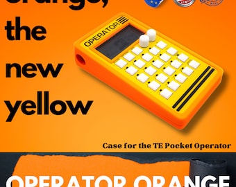 Pocket Operator Case - OPERATOR ORANGE - 3D printed case for Teenage Engineering Pocket Operator with custom face plate