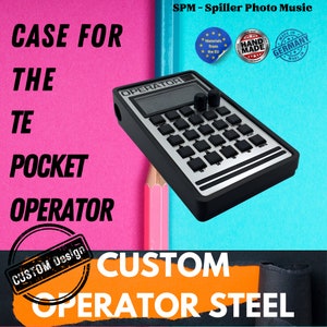 OPERATOR CUSTOM Case STAAL - 3D-geprinte case met individueel frontpaneel voor Teenage Engineering Pocket Operator