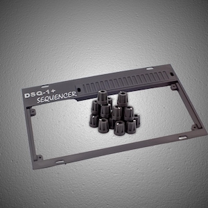 DSQ-1+ Set - Eurorack mounting frame for Korg SQ-1 sequencer with 18 knobs upgrade