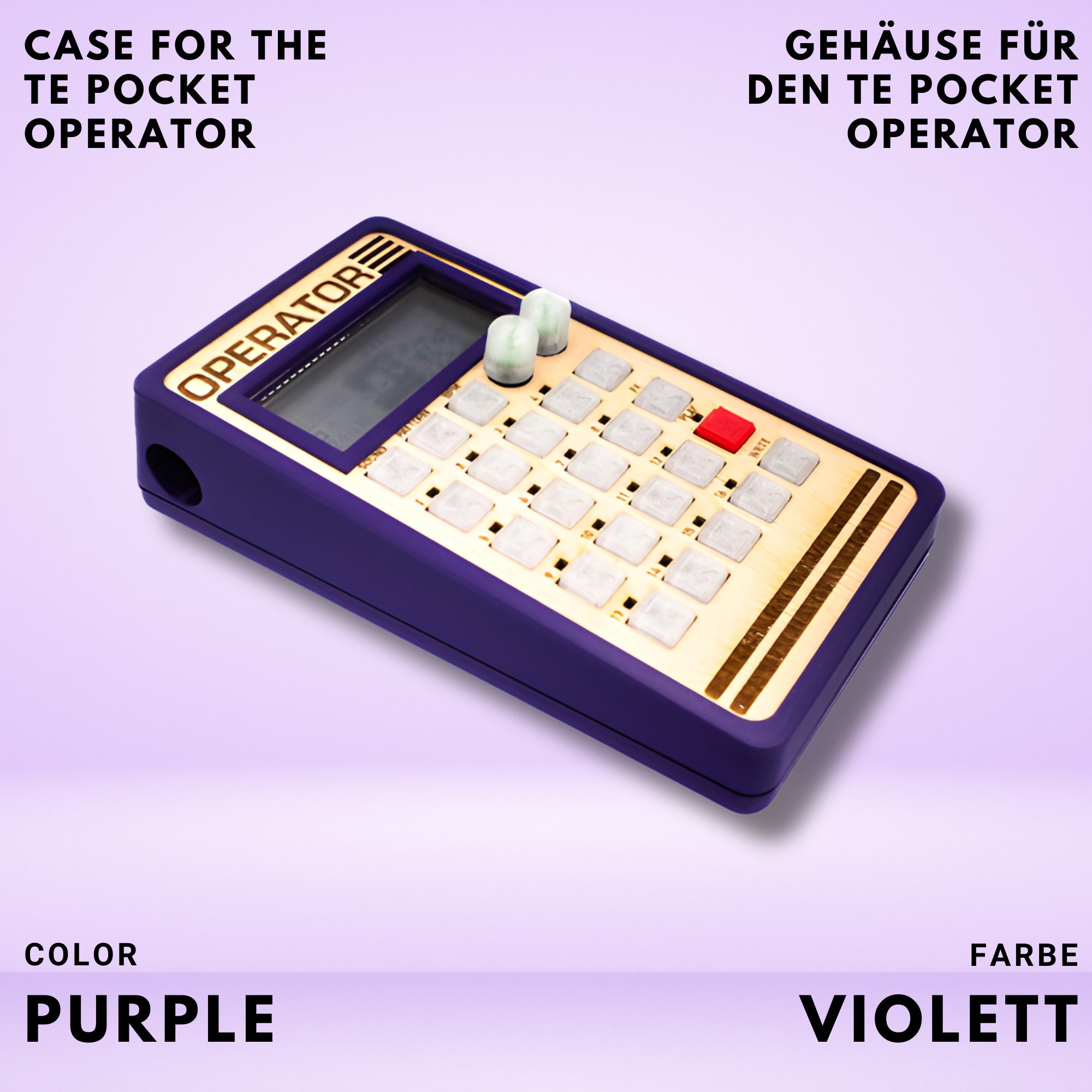 Pocket Operator Case - OPERATOR WOOD - 3D Printed Case for