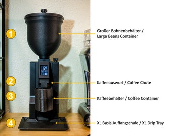 Large 3D printed accessories set for the Eureka Mignon Specialita Coffee Mill