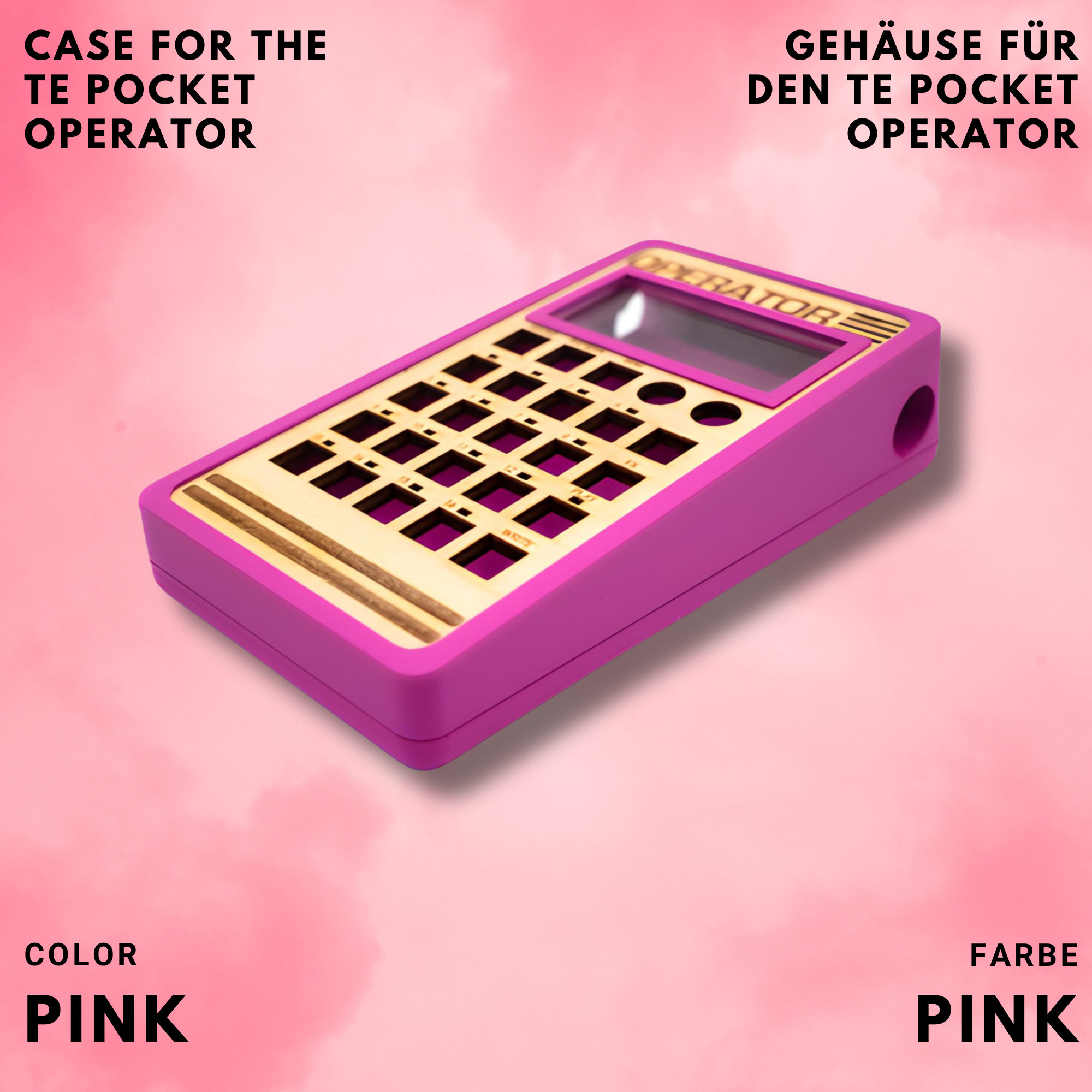 Pocket Operator Case - OPERATOR WOOD - 3D Printed Case for
