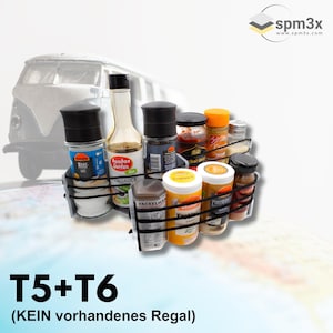 Kruidenrek voor VW California Ocean, Coast, Comfort Line T5, T5.1, T5.2 en T6 (geen af-fabriek gemonteerde plank in het verduisteringsgordijn)