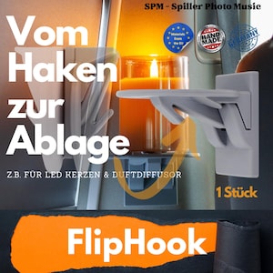 FlipHook – Multifunctional Hook and Shelf for RVs & Campers