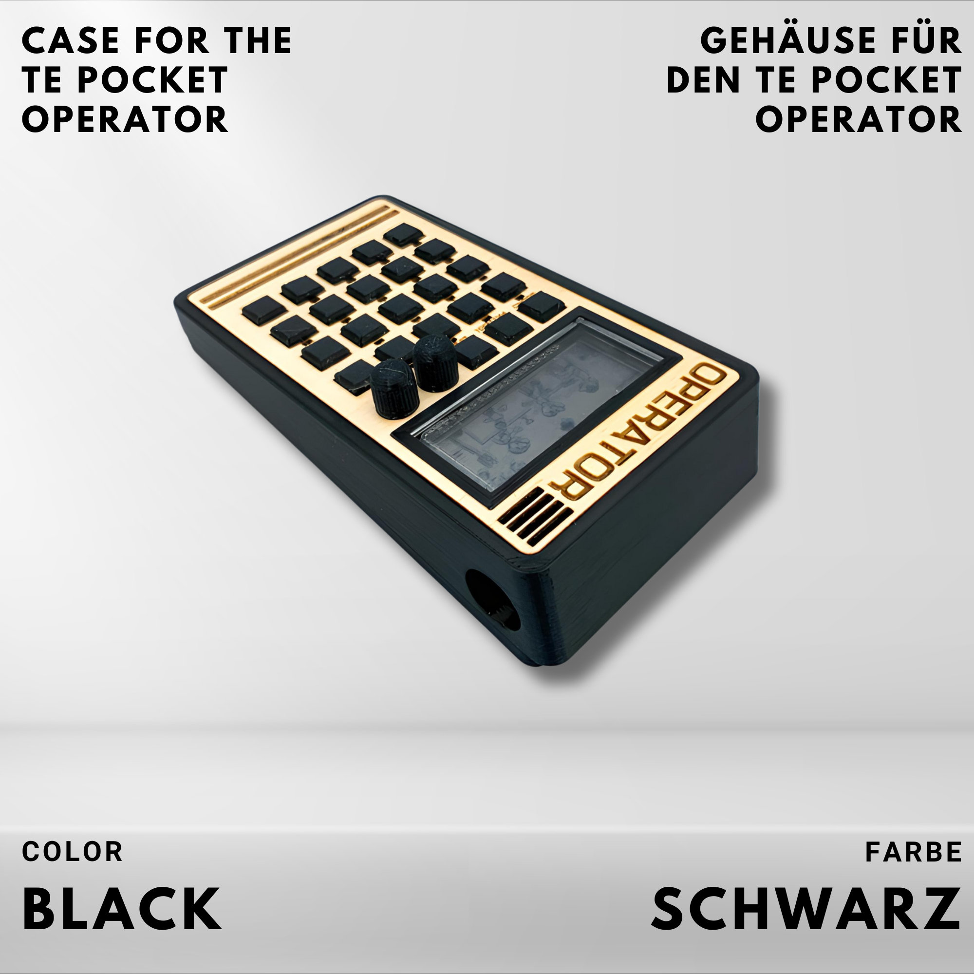 Pocket Operator Case - OPERATOR WOOD - 3D Printed Case for the