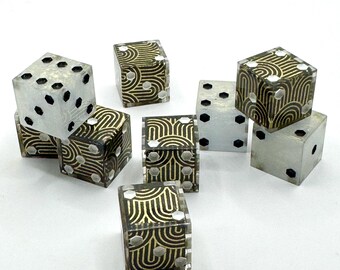 Handmade Resin Dice Set – Art Deco D6, Candela Obscura Inspired
