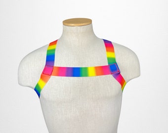 Elastic Harness, Men’s Harness, Made in Canada, Pride wear, Rainbow Clothing