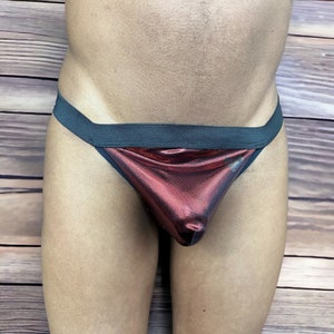 Satin Mens Sport Thongs Underwear Silky Sexy Man G String Thong Undie  Multi-Pack