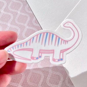 Transgender flag Dino sticker, pride sticker, trans sticker, Pride stickers, LGBTQIA sticker, Dinosaur Sticker, Trans pride sticker