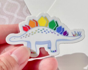 Pride flag Dinosaur sticker, Pride Sticker, Pride Stickers, LGBTQIA Sticker, Pride Stickers, Dinosaur Sticker, Dino Sticker, Pride gifts