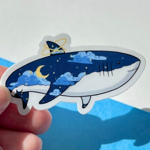 Shark Sticker, great white shark sticker, shark sticker, shark gifts, laptop sticker, shark decal, water bottle sticker, stationary stickers