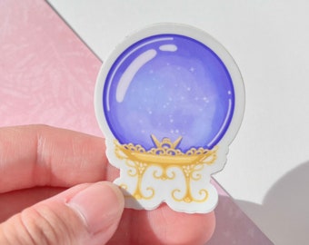 Crystal Ball sticker, magical sticker, magic sticker, crystal ball, waterproof sticker, witch sticker, laptop sticker, Magical stickers