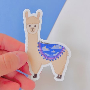 Llama Sticker, alpaca sticker, cute llama sticker, cute alpaca sticker, cute animal sticker, animal sticker, vinyl stickers, dreamy sticker