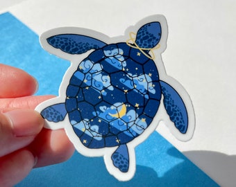 Sea Turtle Sticker, turtle sticker, turtle decal, laptop decal, water bottle decal, marine stickers, ocean stickers, stationary stickers