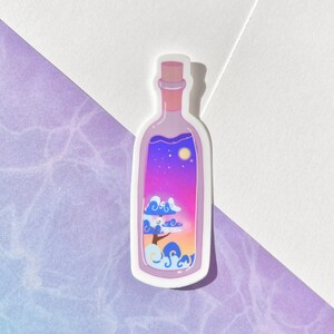 Cloud Tree in a bottle sticker, bottle sticker, cute decal, cloud sticker, dreamy sticker water bottle sticker,cute stickers,laptop sticker