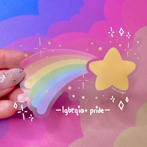 LGBTQ Pride Sticker, rainbow pride sticker, pride sticker, pride gifts, LGBTQ  pride sticker, clear stickers, pride flag sticker