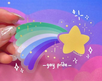Gay Pride Sticker, MLM sticker, pride sticker, Gay flag pride sticker, pride decal, pride gifts, clear sticker, LGBTQ sticker, LGBTQ gifts