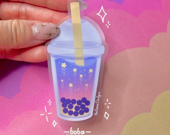 Boba Aufkleber, Milchtee Aufkleber, Boba Tee Aufkleber, klarer Aufkleber, wasserdichter Aufkleber, verträumter Aufkleber, ästhetischer Aufkleber, einzigartige Geschenke