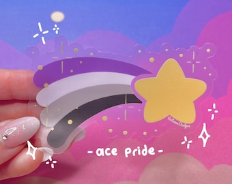 Ace Pride Sticker, asexual pride sticker, pride sticker, ace flag pride sticker, pride decal, pride gifts, LGBTQ sticker, LGBTQ gifts