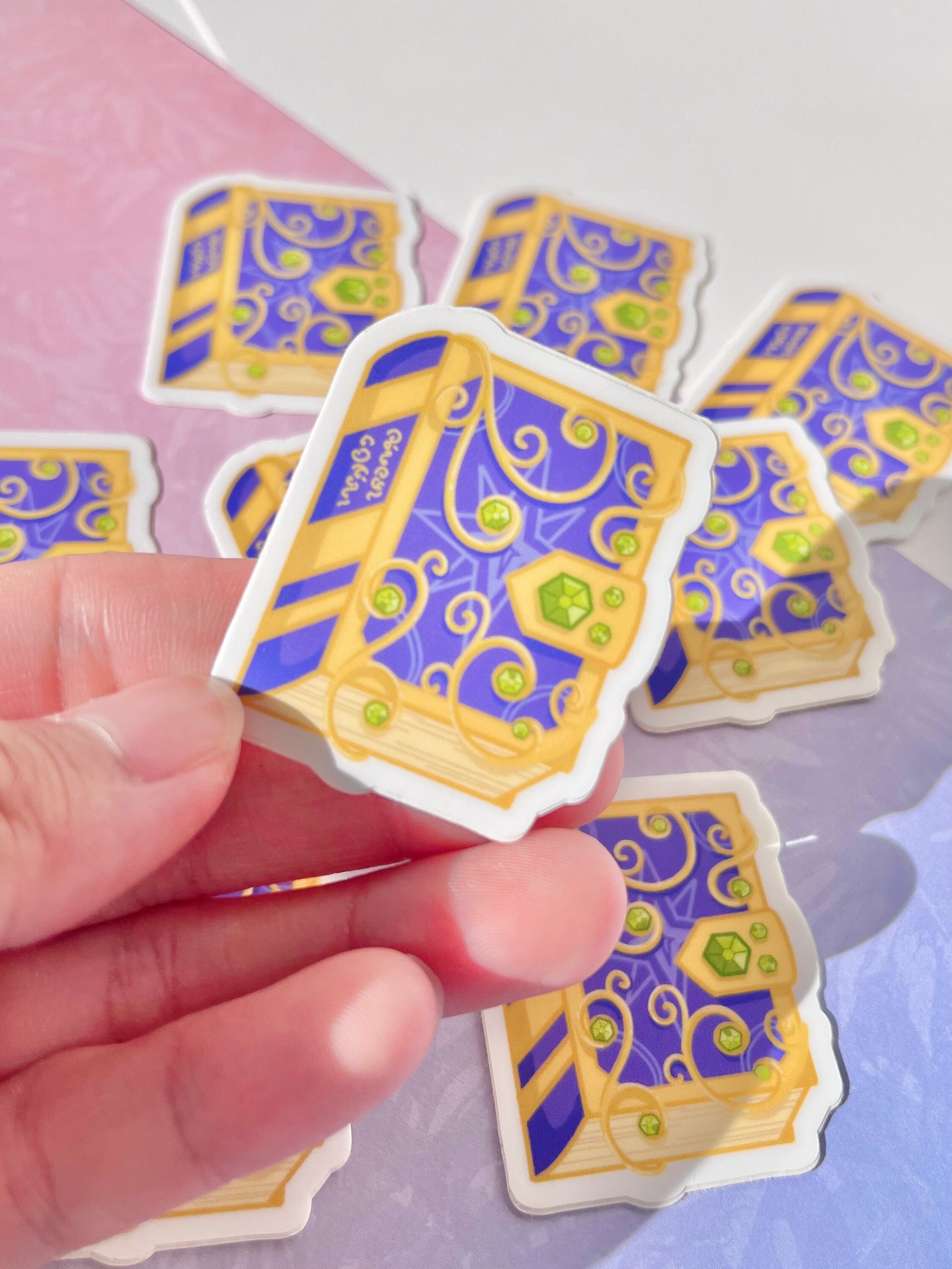 Spell book sticker, magic book sticker, book sticker, magic sticker, witch spell book, magical sticker, spell book, magic book, book gifts