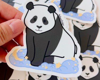 Panda Sticker, cute panda sticker, panda decal, panda themed gifts, cute animal sticker, animal sticker, cute bear sticker, bear decal