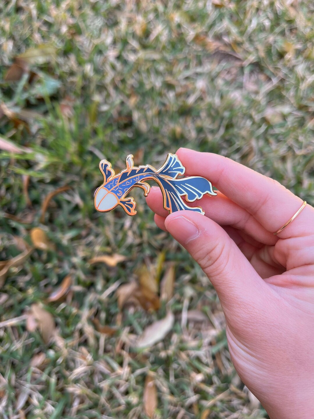 Starry Night Koi Fish Enamel Pin Koi Fish Pin Koi Fish Etsy