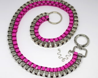 Cubic Trouser Chain - Pink