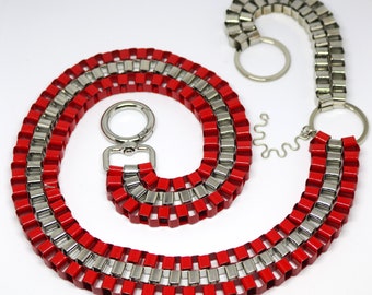 Cubic Trouser Chain - Red