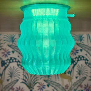 3D Printed RV Ceiling Lamp: Dimmable LED Puck Light with Blue Nightlight