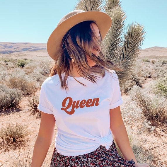 queen shirt dress Queen Retro T-Shirt Dress: Oversized Tee, Soft Cotton