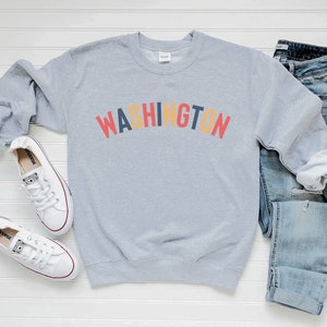 Washington State Pride Sweatshirt: Unisex Vintage Style Crewneck