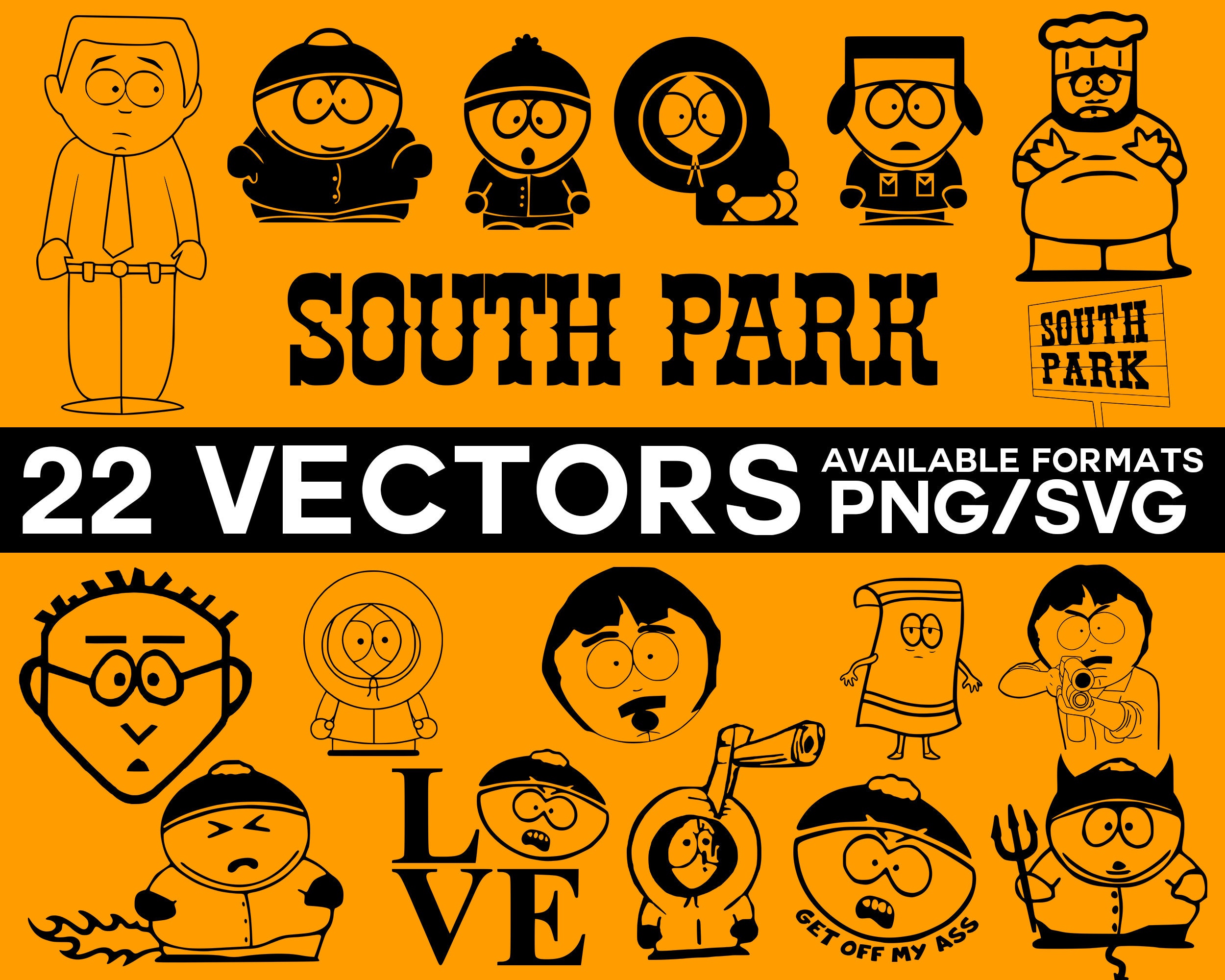 South Park Vector Bundle, Cartman Vector, Broflovski Vector, Cartoon