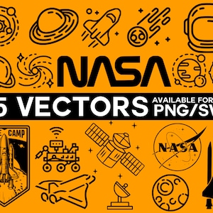 NASA Vector Bundle, Nasa Space Cricuit, Space Clip Art, Astronaut Cricuit, Nasa Cricuit, Rocket svg, Space Asteroid SVG, Space Design Diy