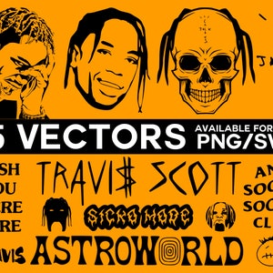 Travis Scott Vector Bundle, Astroworld SVG, Travis Scott Vector Pack, Travis Scott SVG PNG, Travis Svg, Jackboys Vector Logo Vinyl Stencil