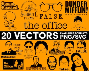 The Office Vector Bundle, Michael Scott Vector, The Office Silhouette, The Office SVG, Dwight Schrute SVG, The Office Cricut Vinyl Cutting