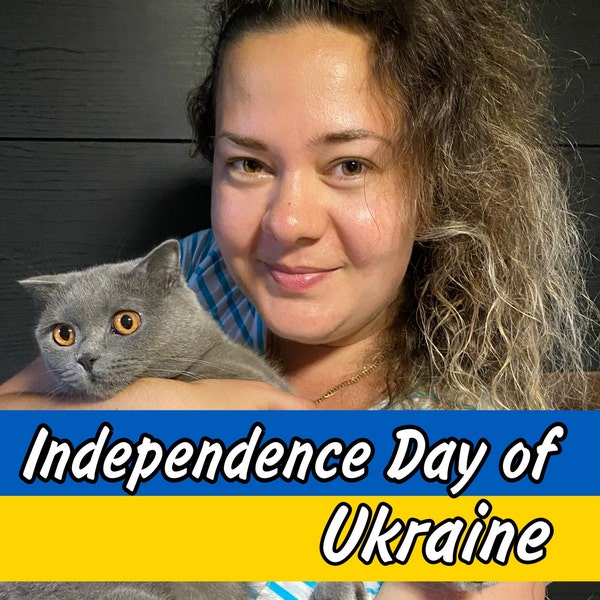 Unabhängigkeitstag der Ukraine! Schöne Ferien! Unterstützen Sie die ukrainische Familie – Katze retten – Porträt eines Kätzchens – Mediendatei sofort herunterladen