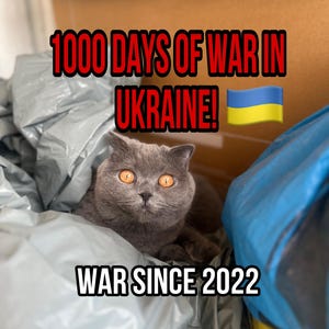 1000 dni wojny na Ukrainie-Stań z UA-potrzebujemy pokoju-uratuj zwierzaka-pobieranie pliku cyfrowego-ukraińska pocztówka