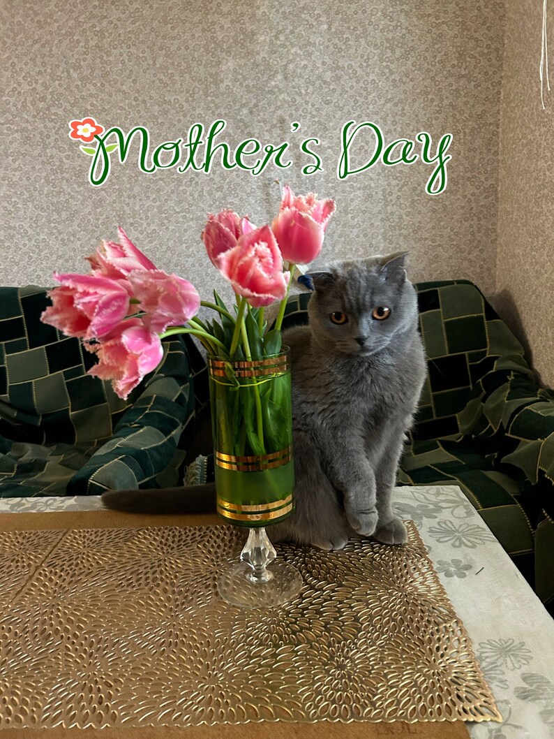 mother's day Digital file Download Ukrainian Postcard image 2