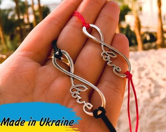 Infinity bracelets. It's complect Pair of wish bracelets (1+1) and gift-surprise. Ukrainian store. Ukrainian amulet. Infinity bracelet Love