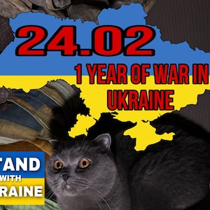 Zatrzymać wojnę na Ukrainie. Stań z Ukrainą. Ukraiński zwierzak. Wesprzyj ukraińską rodzinę. Pobieranie plików cyfrowych. Pocztówka ukraińska