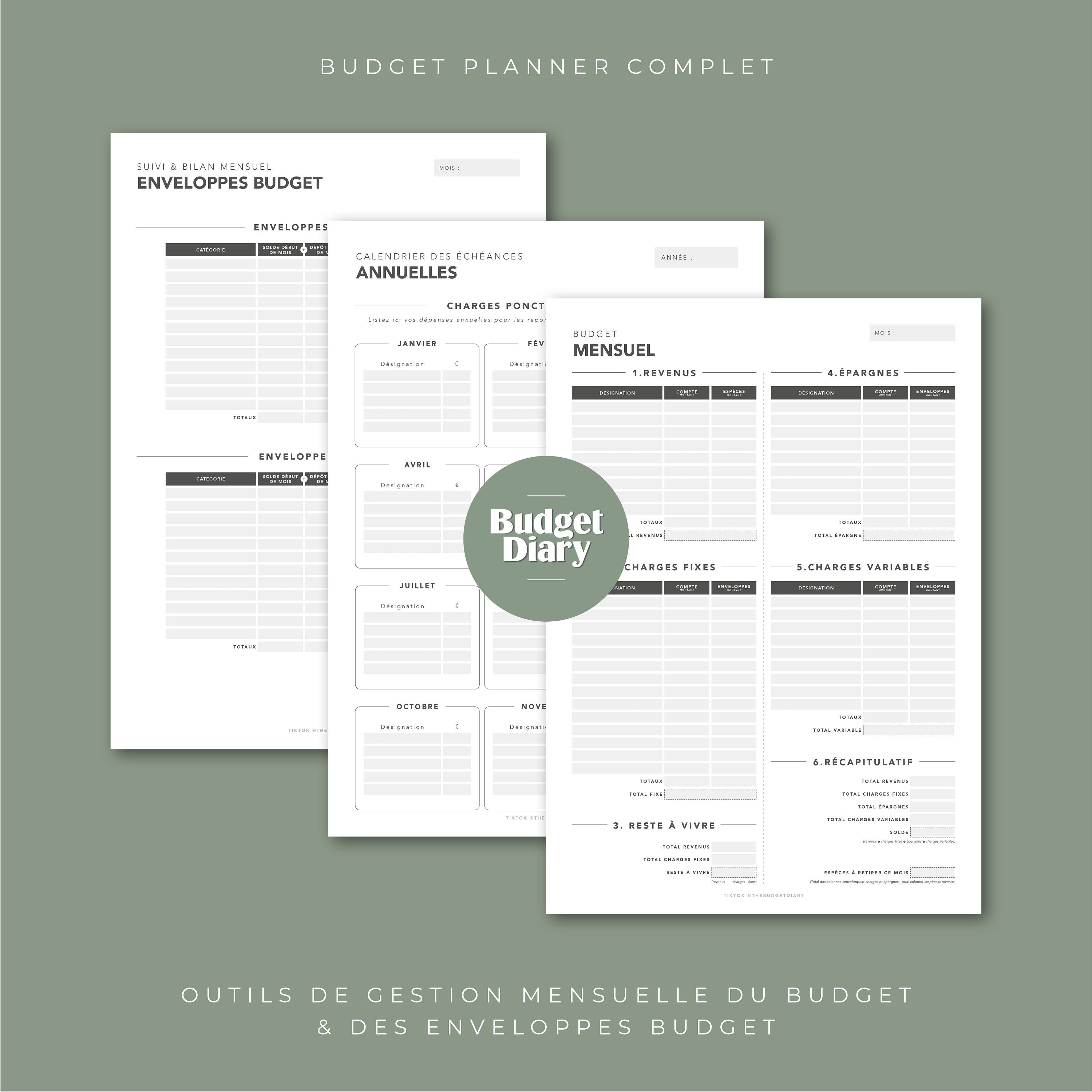 10 Enveloppes budget à onglet à IMPRIMER & PLASTIFIER pour portefeuille 10  couleurs Labellisées et vierges -  Canada