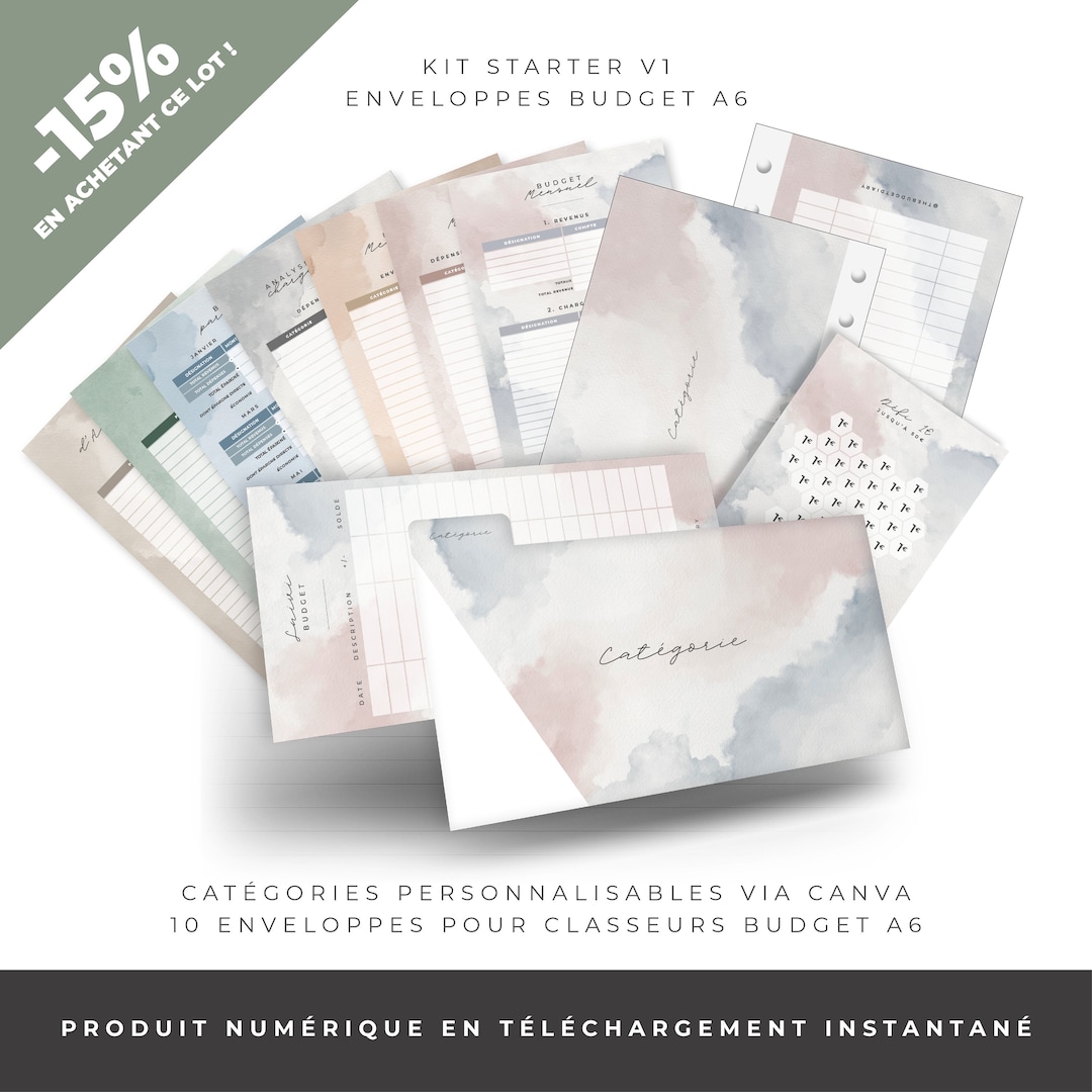 Starter Pack Enveloppes Budget A6 D butant IMPRIMER ET PLASTIFIER starter-pack-enveloppes-budget-a6-d-butant-imprimer-et-plastifier